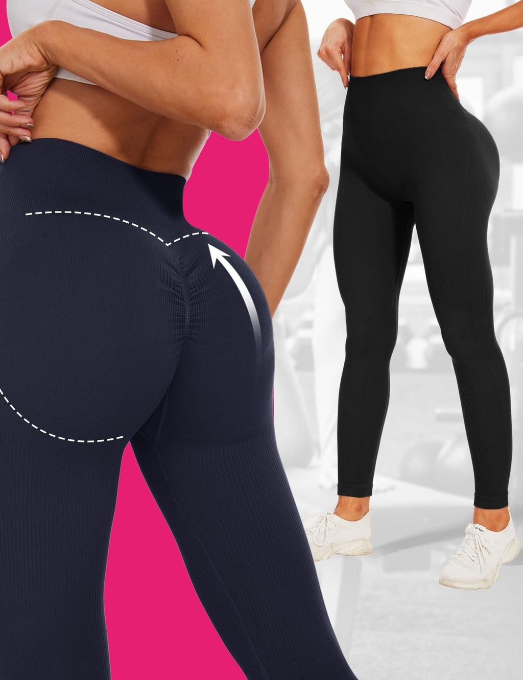 Leggings for Women - Cropped High-rise Seamless Plus size leggings