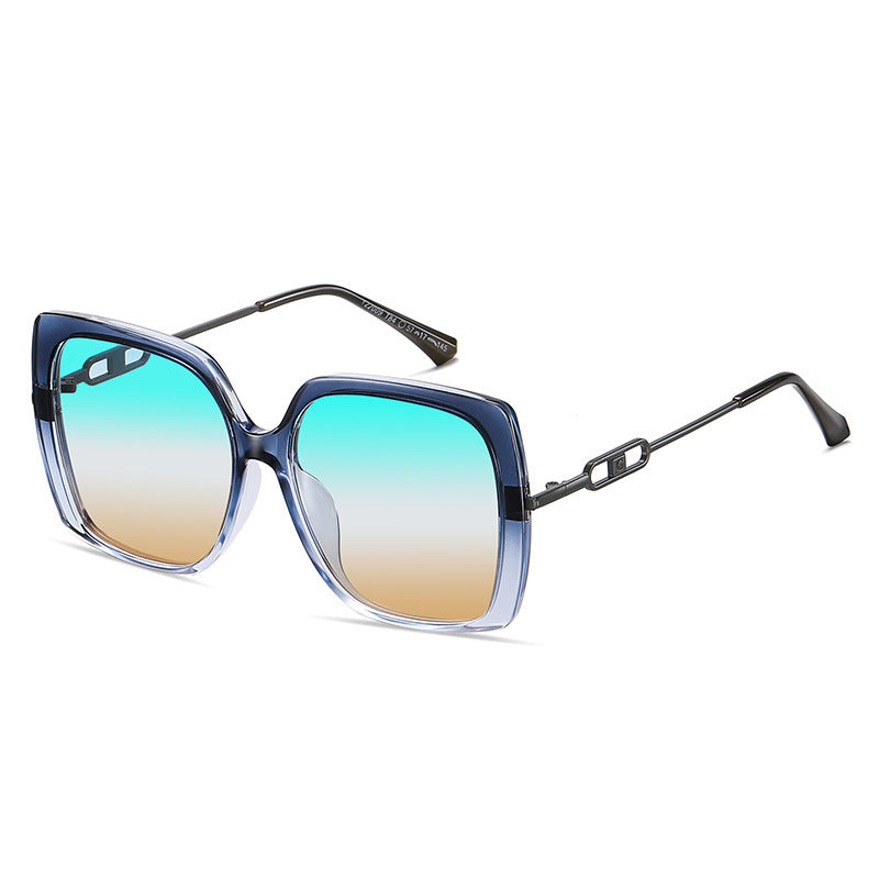 Large Metal Frame Polarized Sunglasses – Oversized Driving Shades
