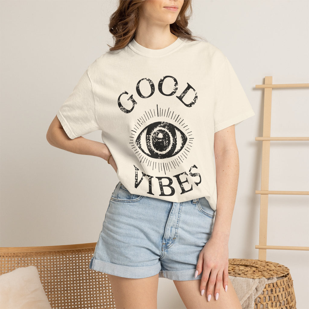 Good Vibes Eye T-Shirt: Vintage Mystic Graphic Tee