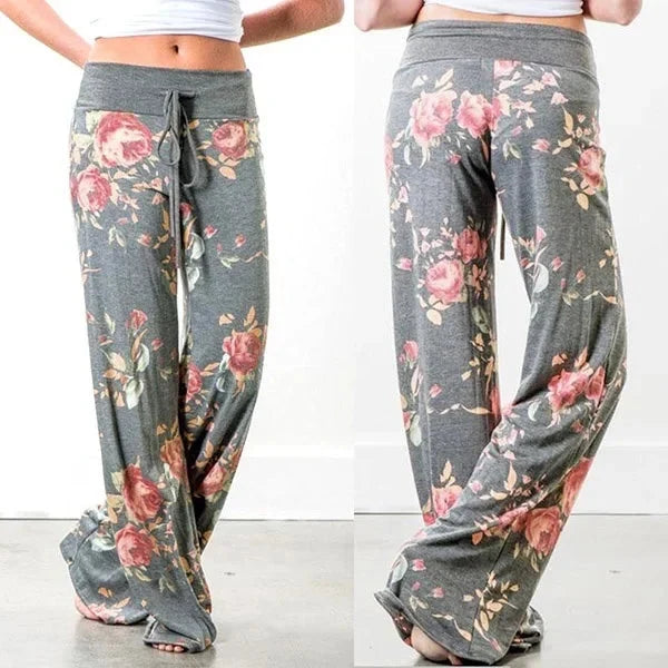Plus Size Wide-Leg Drawstring Lounge Pants Casual Comfort