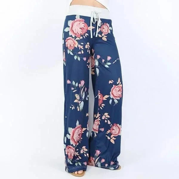 Plus Size Wide-Leg Drawstring Lounge Pants Casual Comfort