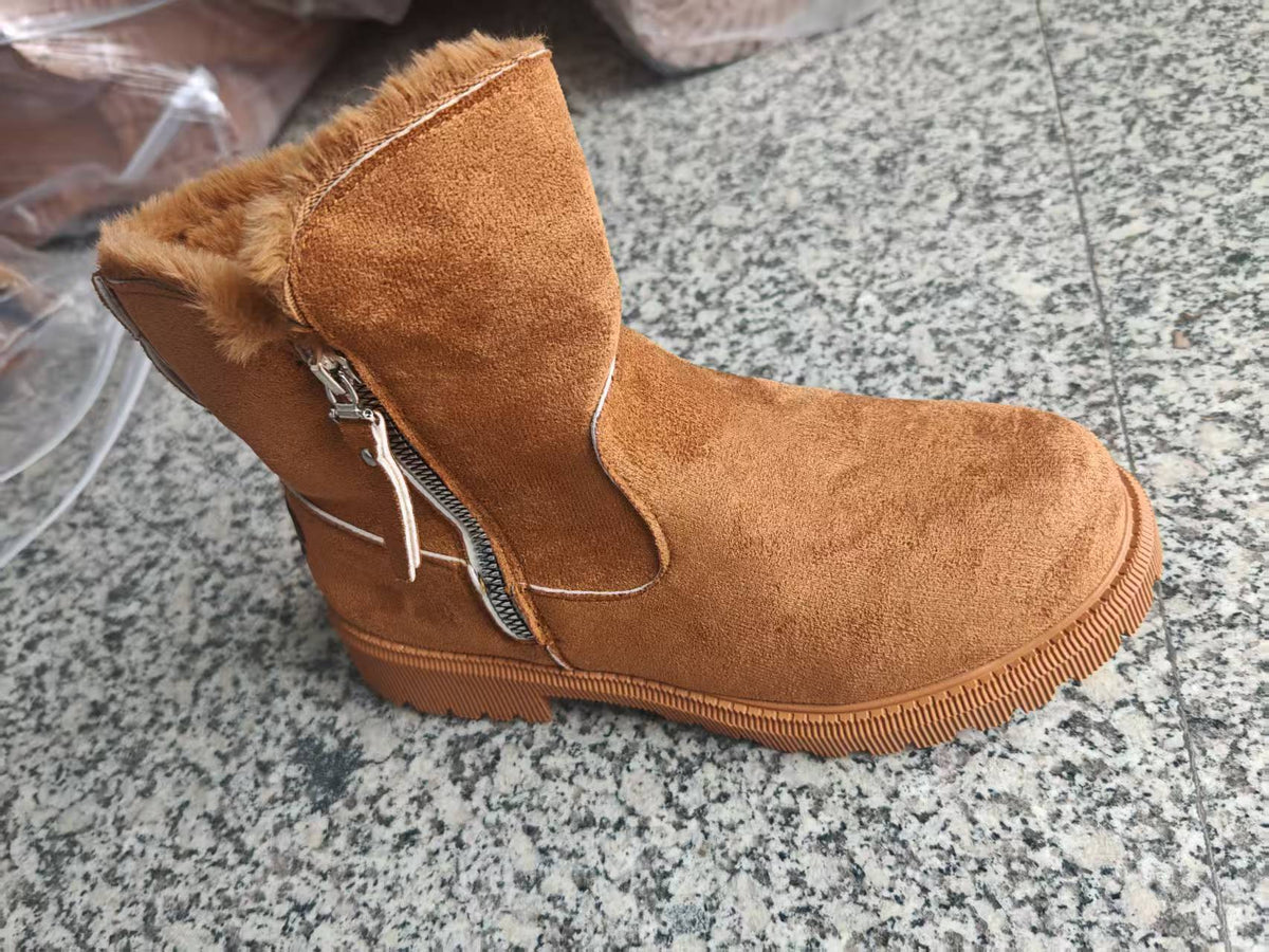 Women’s Plush Snow Boots – Warm Waterproof Winter Boots (Plus Size)