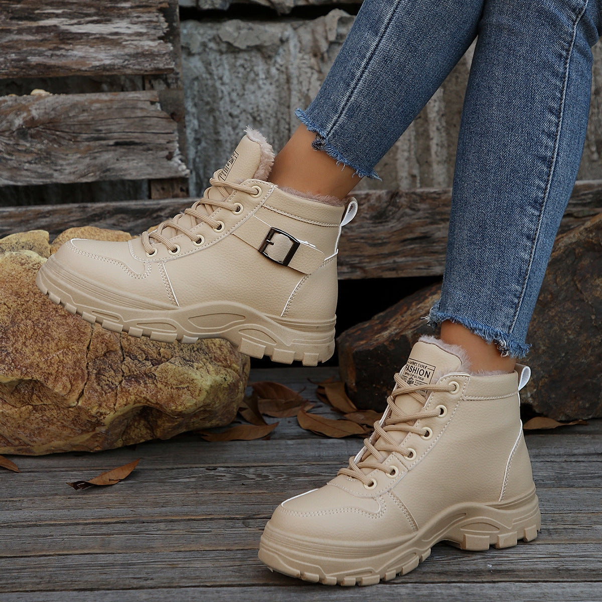 Women’s Mid-Calf Fleece-Lined Winter Boots