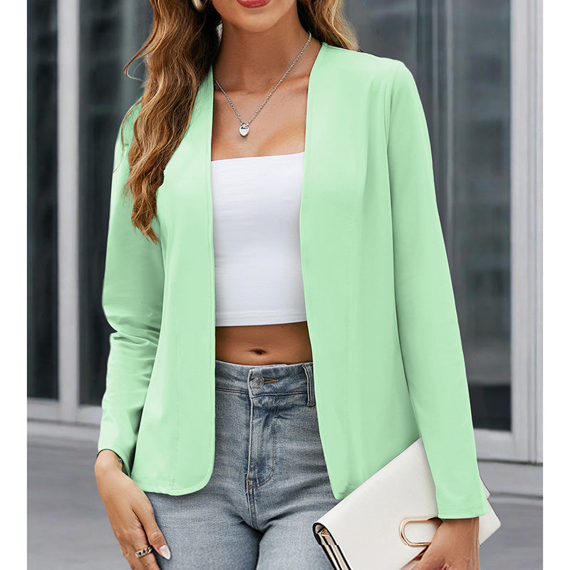 Women’s Plus‑Size Open‑Front Casual Blazer