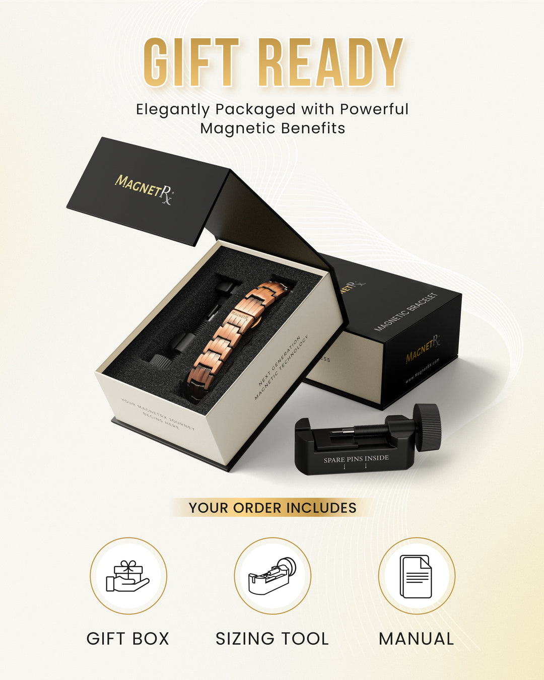 EllipseMAX Magnetic Copper Bracelet for Men